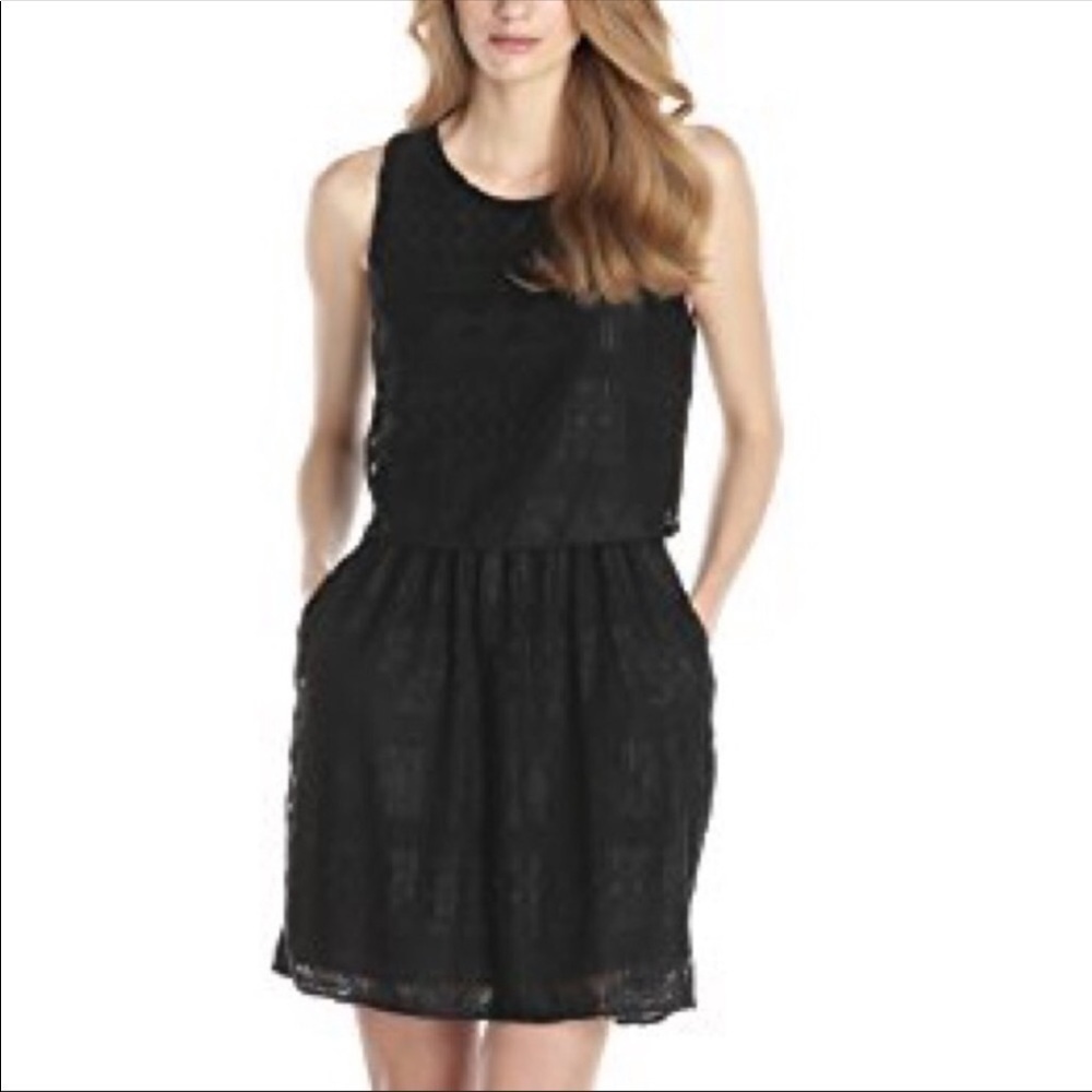 Lucky Brand Fringe Layered Mini Shift Dress SZ S